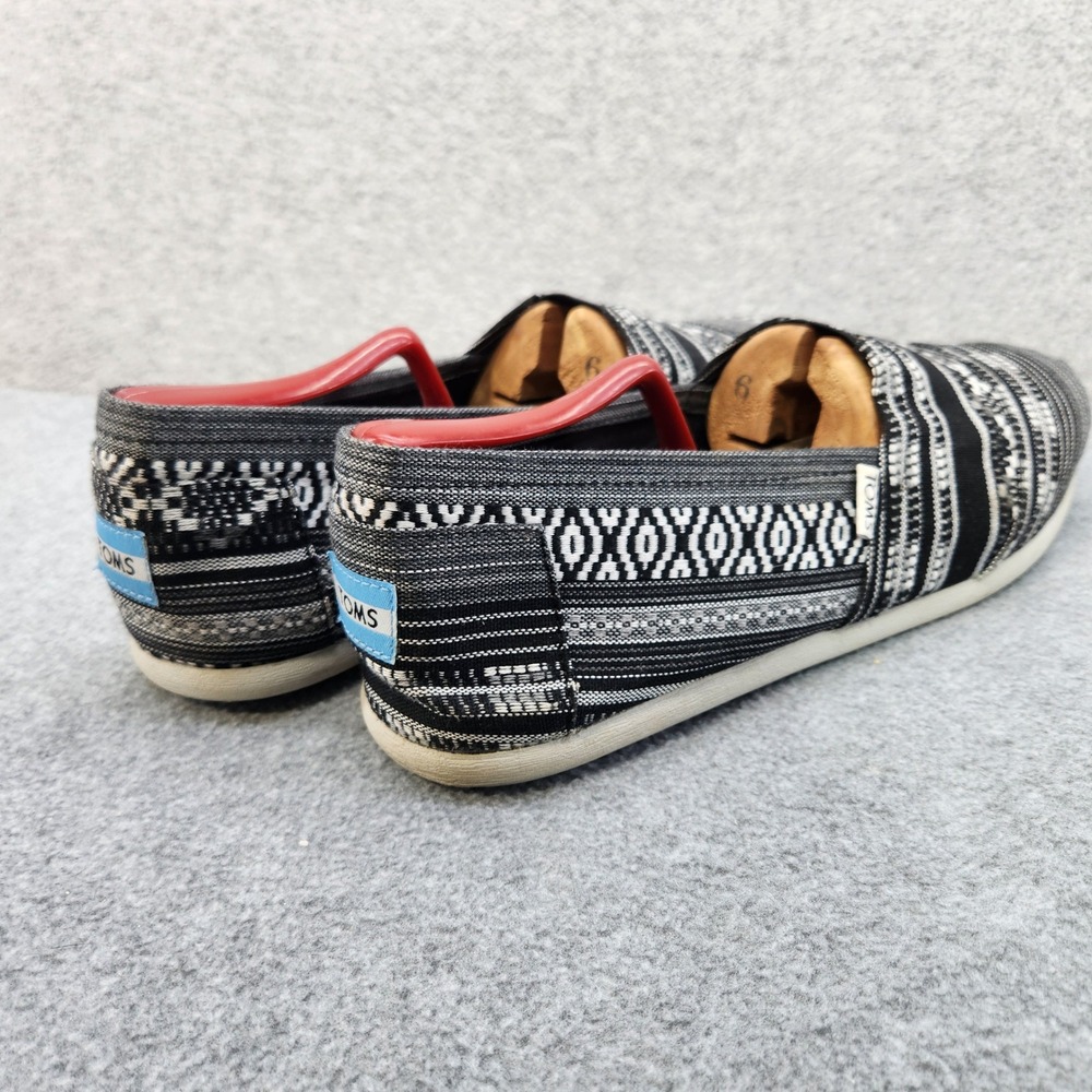 TOMS Slip On Shoes Black White Pattern Casual Comfort Loafers Mens 12 - Picture 5 of 11